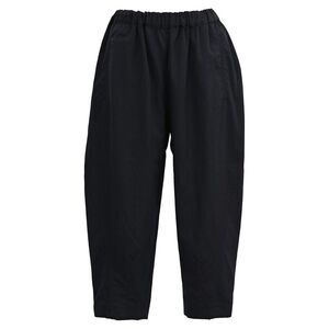 Comme Des Garçons Elastic Waistband Trousers in Black Wool